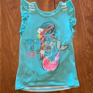 Girls Mermaid at Heart Shirt